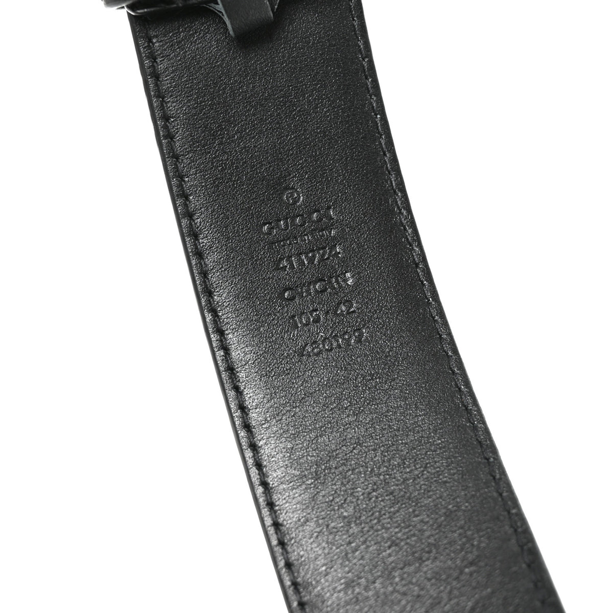 Gucci Guccissima Signature Interlocking G 40mm Belt 105 42 Black 3 of 5