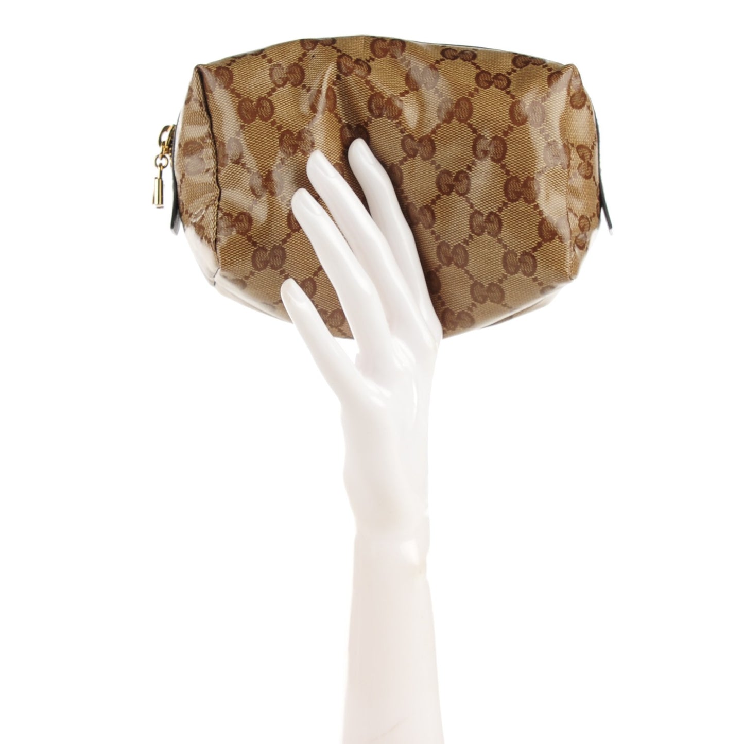 Crystal Monogram Duchessa Cosmetic Case Dark Brown