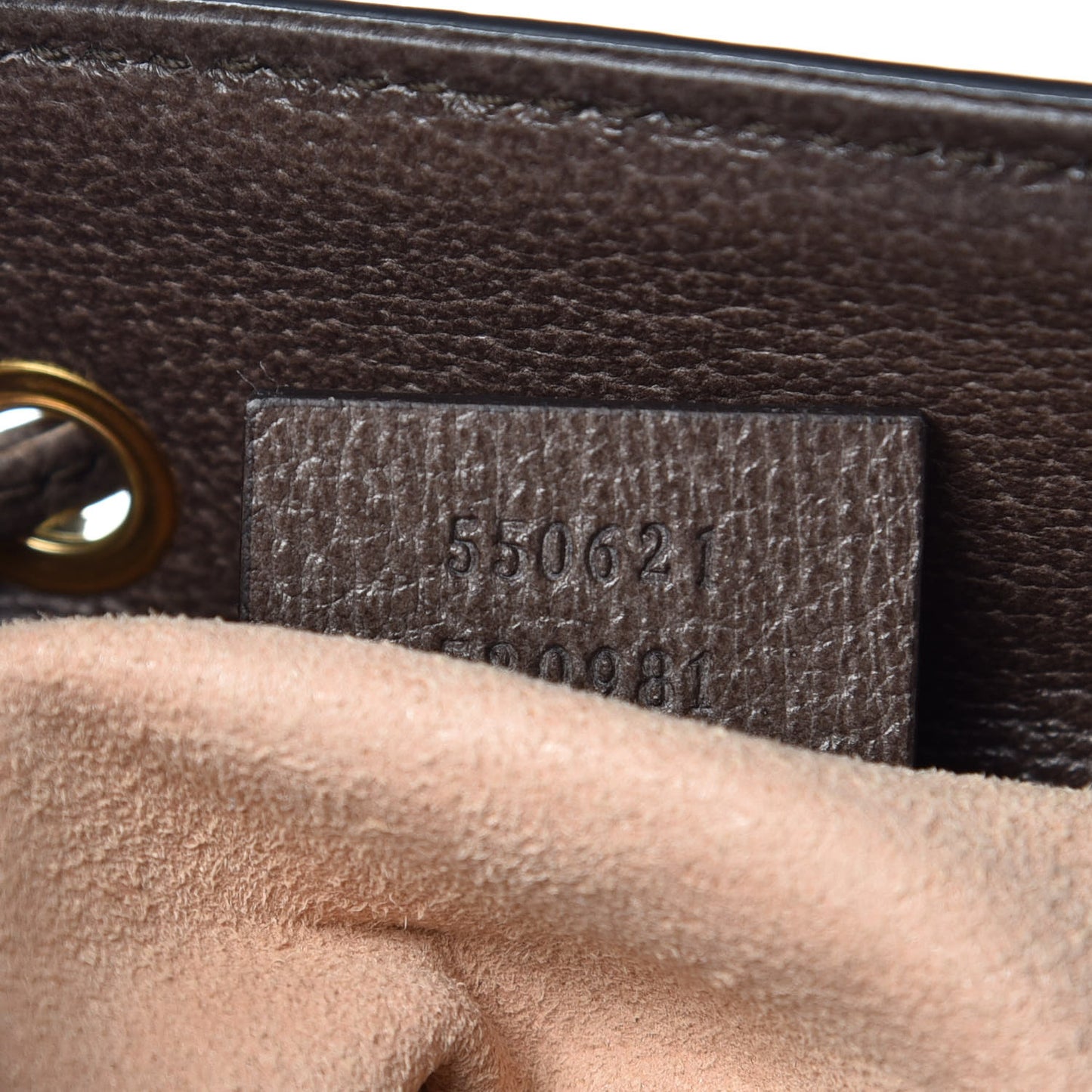 GG Supreme Monogram Web Small Ophidia Bucket Bag Brown