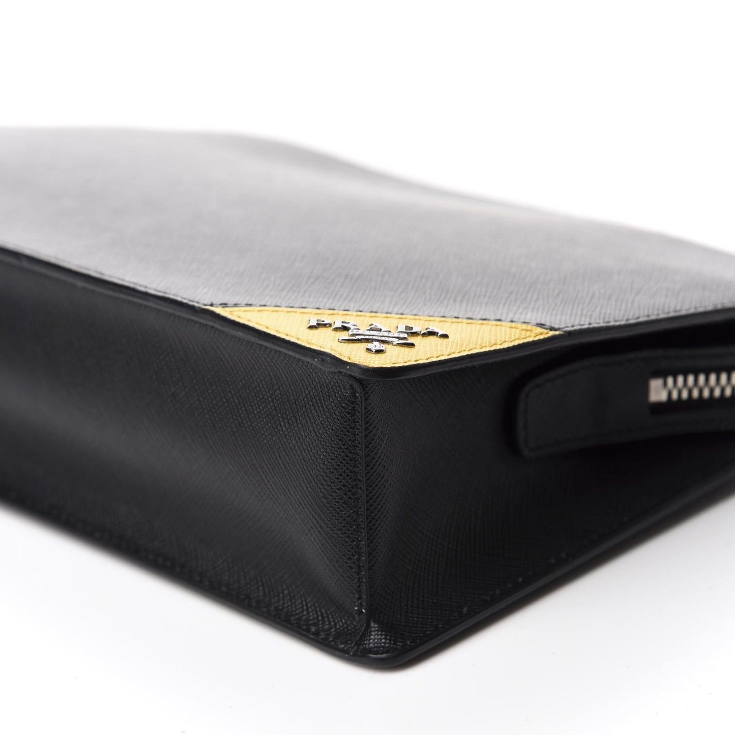 Saffiano Travel Wristlet Clutch Black
