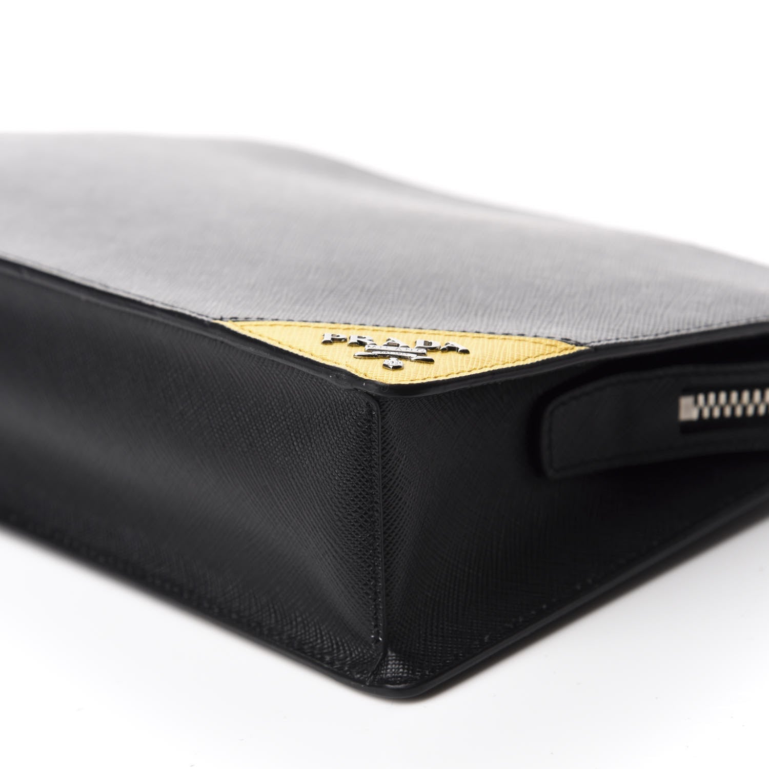 Prada Saffiano Travel Wristlet Clutch Black 7 of 11