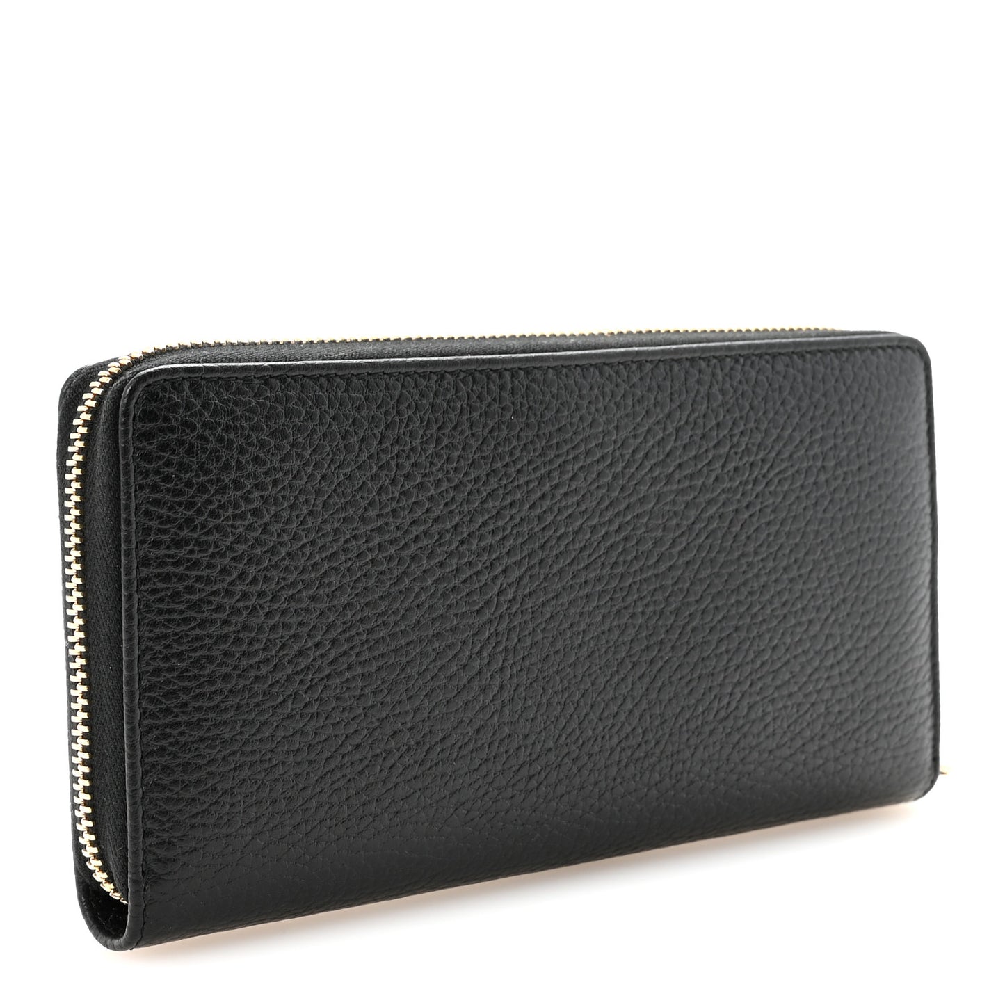 Dollar Calfskin GG Marmont Zip Around Wallet Black