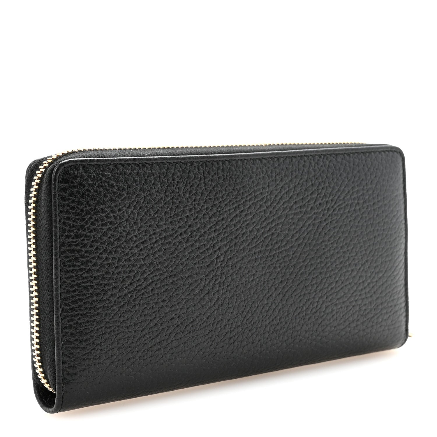 Gucci Dollar Calfskin GG Marmont Zip Around Wallet Black 3 of 7