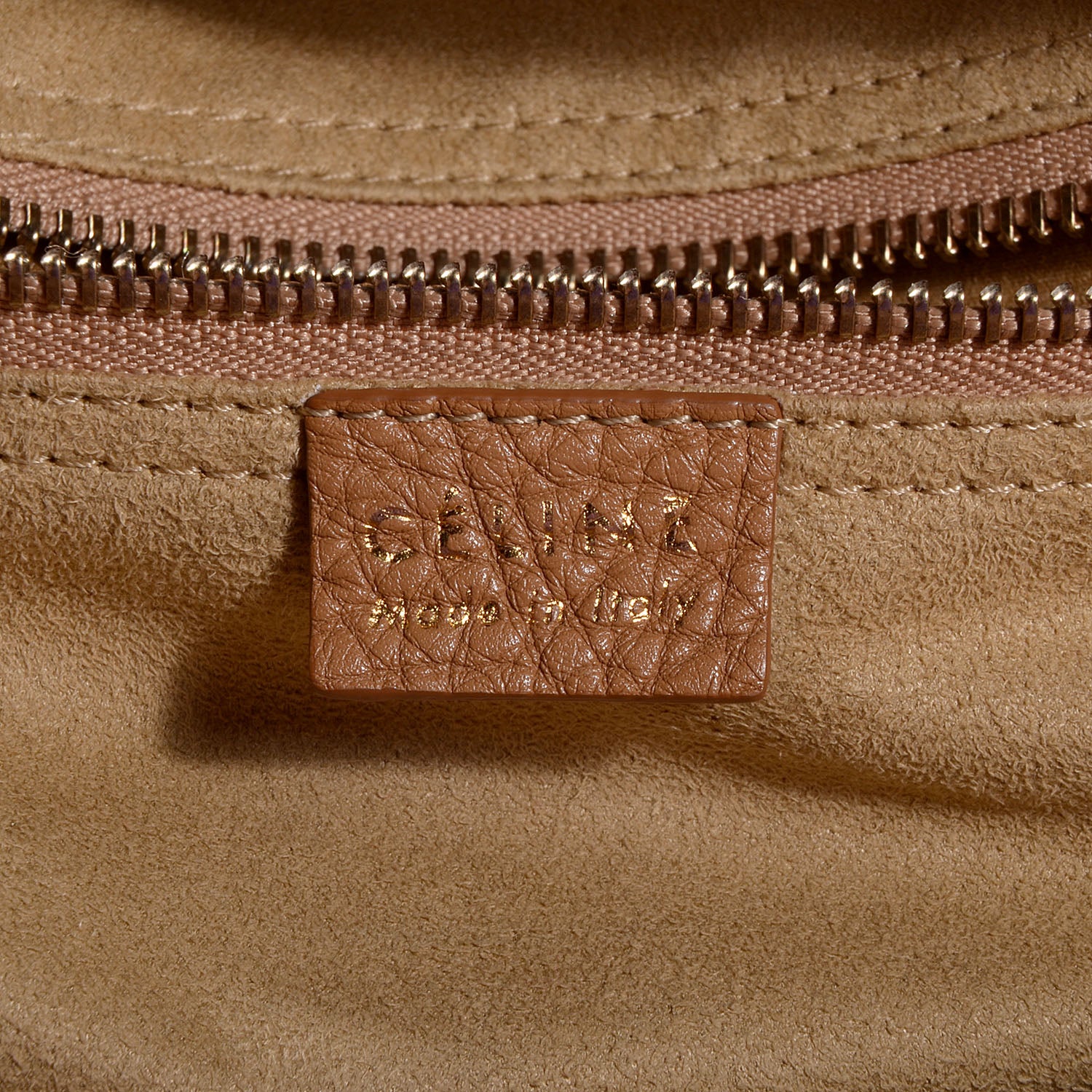 Celine Pebbled Leather Mini Luggage Camel 7 of 9