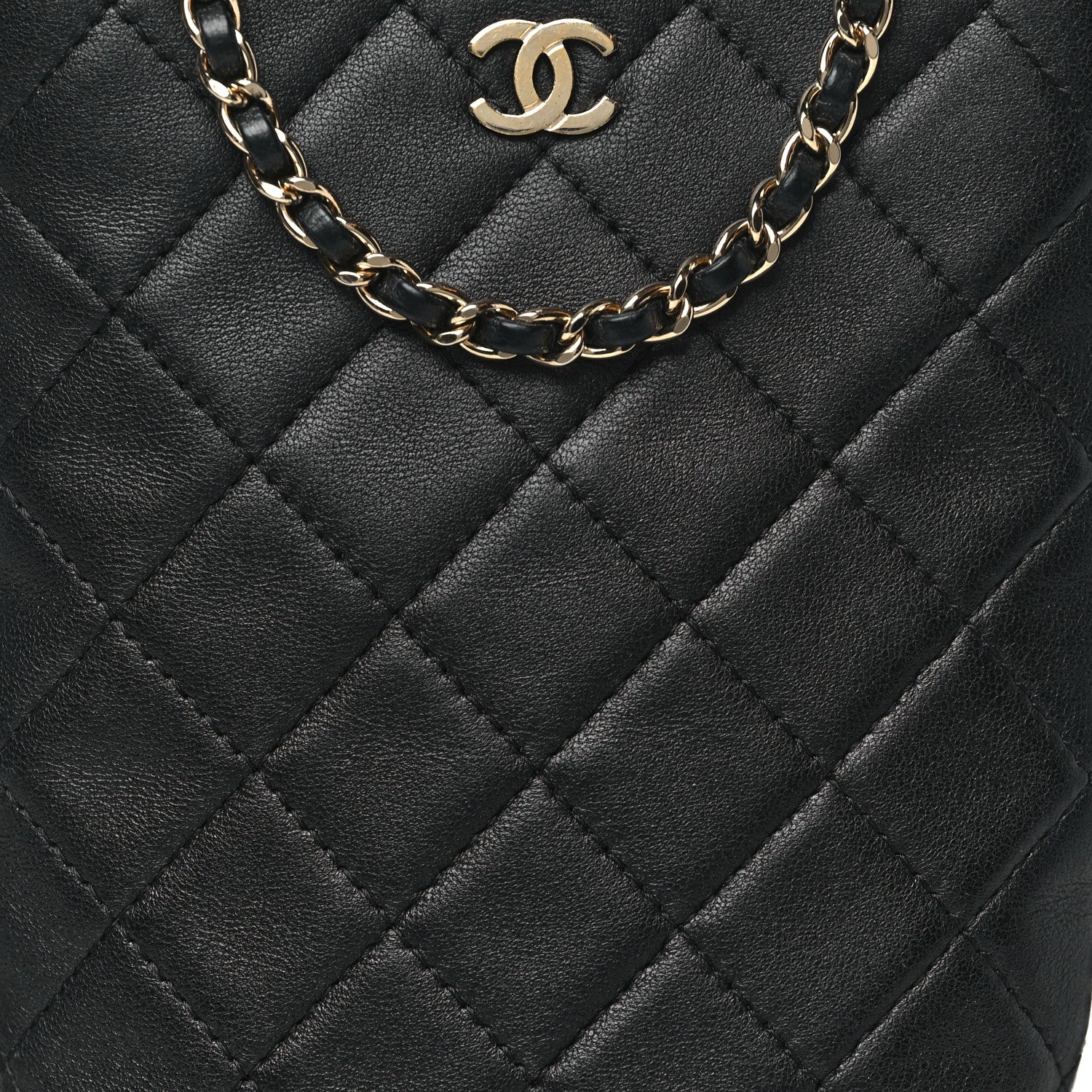 Chanel Lambskin Quilted Tech Take Away Clutch Black 8 of 10
