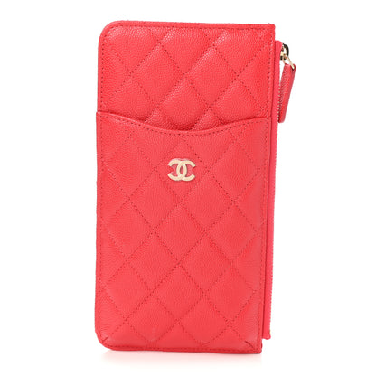 Chanel Caviar Quilted Classic iPhone Pouch Red 1 of 8