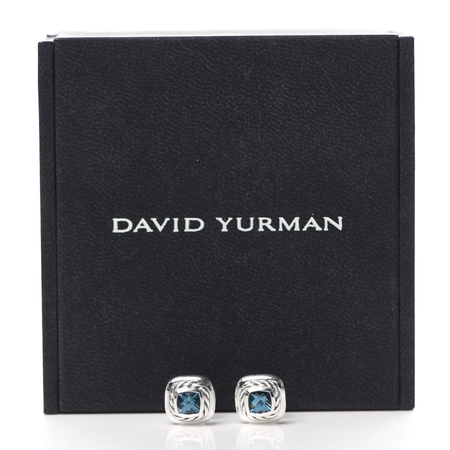 Sterling Silver Hampton Blue Topaz 5mm Cable Classics Stud Earrings