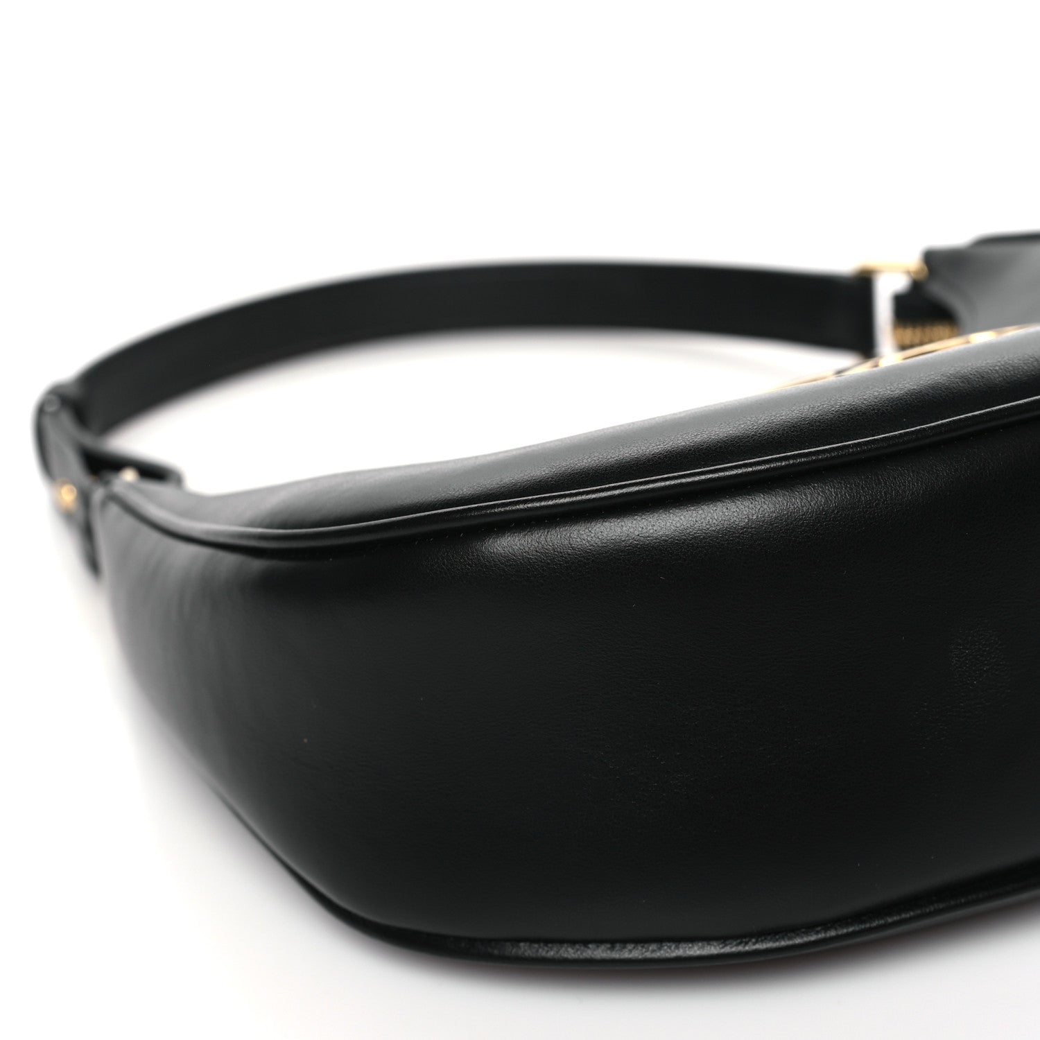 Celine Smooth Calfskin Medium Strap Ava Triomphe Shoulder Bag Black 8 of 11