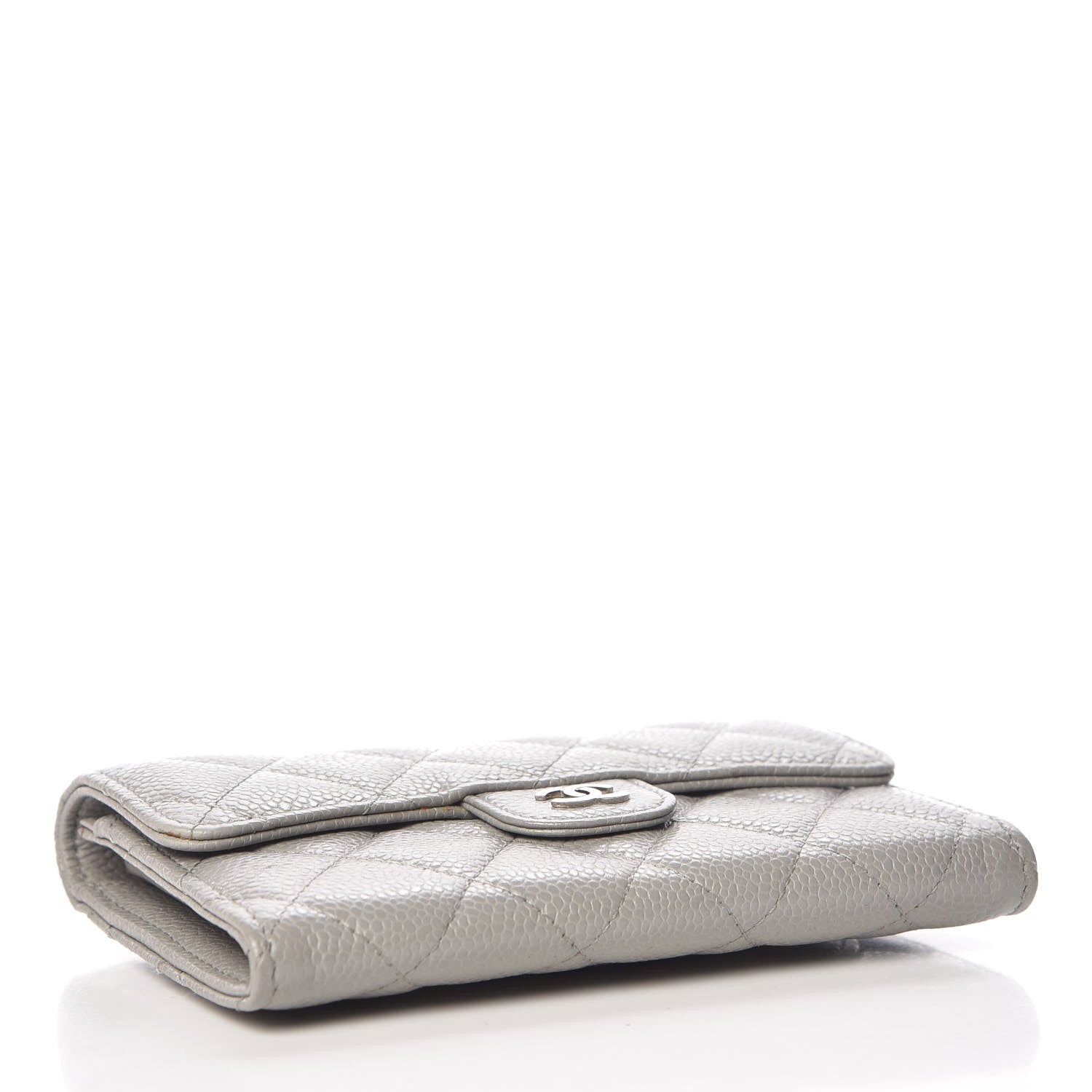 Chanel Caviar Quilted Small Flap Wallet Grey 4 of 8