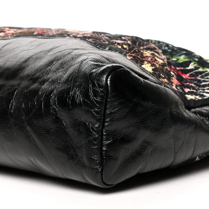 Chanel Patent Calfskin Canvas Printed Large 31 Shopping Bag Black 11 of 12