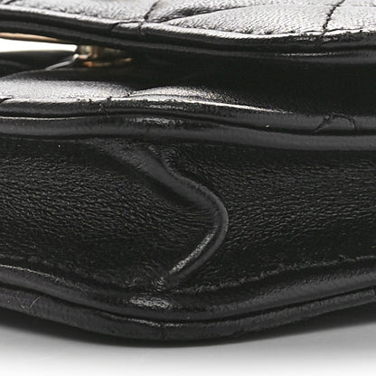 Chanel Lambskin Quilted Trendy CC Card Holder On Chain Black 11 of 11