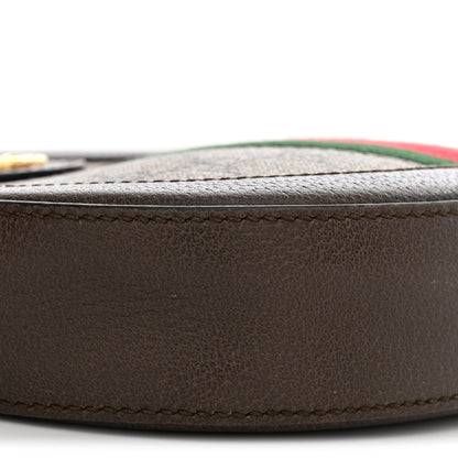 Gucci GG Supreme Monogram Web Mini Ophidia Round Shoulder Bag Brown 8 of 13