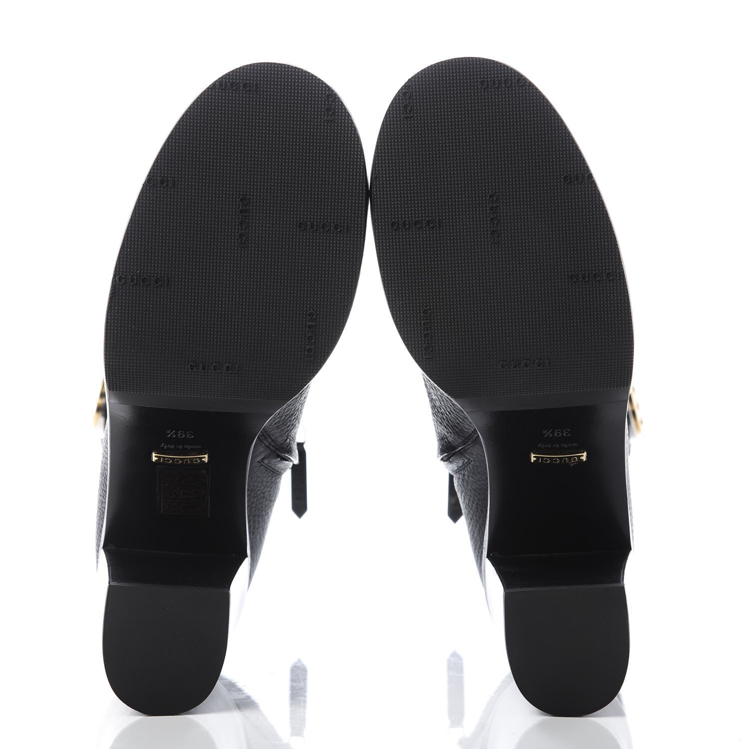 Gucci Austin Calfskin Interlocking G Ankle Boots 39.5 Black 6 of 9