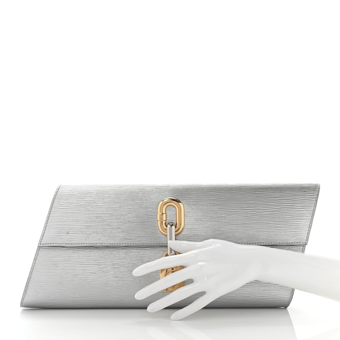 Epi Blade Clutch Silver