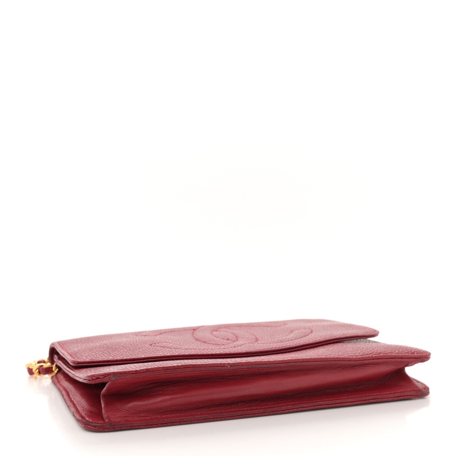 Chanel Caviar Timeless CC Wallet On Chain WOC Red 4 of 13