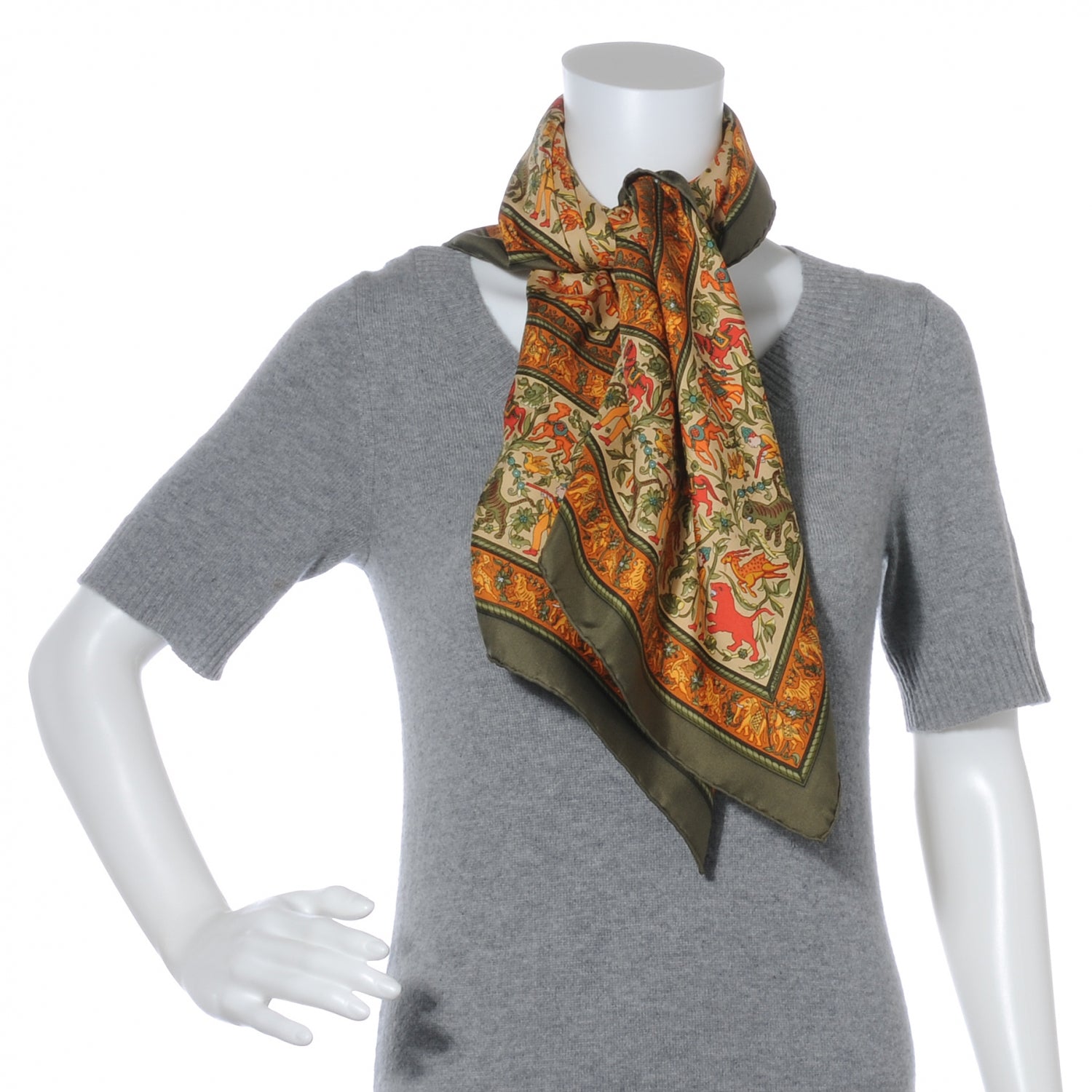 Hermes Silk Chasse en Inde Scarf 90 3 of 6