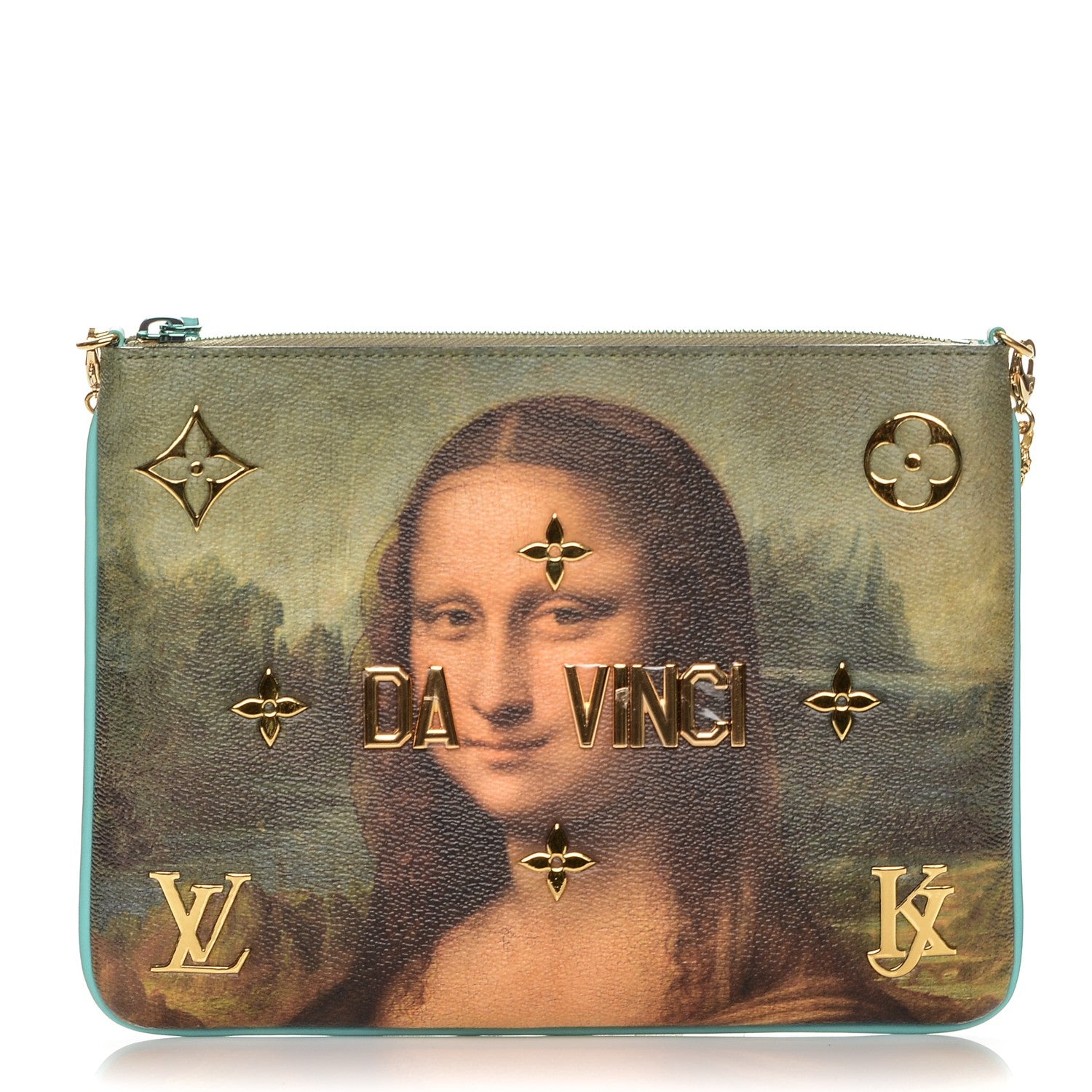 Louis Vuitton Masters Da Vinci Pochette Clutch Vert D’eau 1 of 8