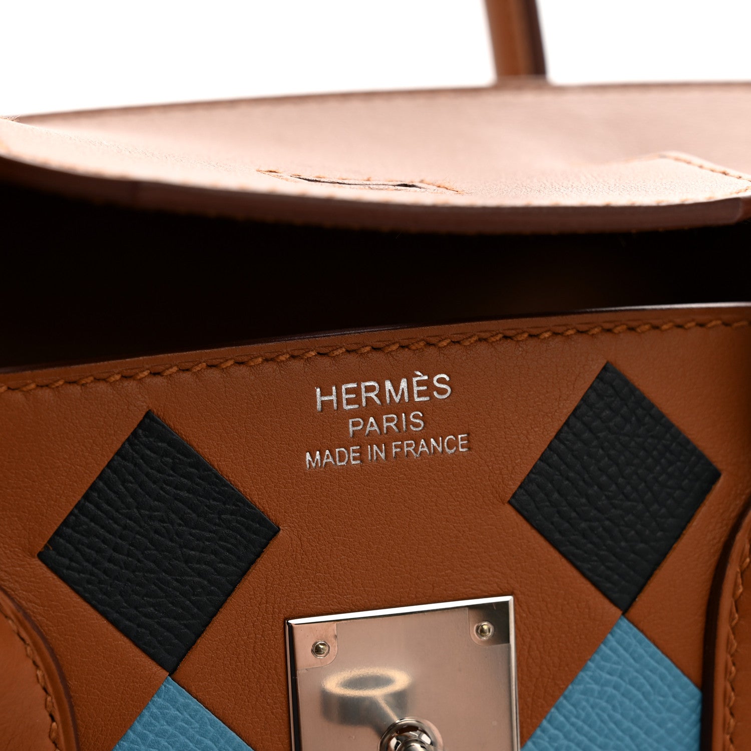 Hermes Swift Epsom Tressage Birkin 35 Gold Bleu de Nord Bleu Indigo 6 of 11