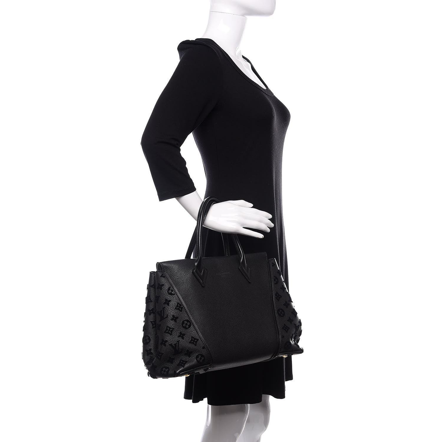 Louis Vuitton Veau Cachemire Tote W PM Black 2 of 9