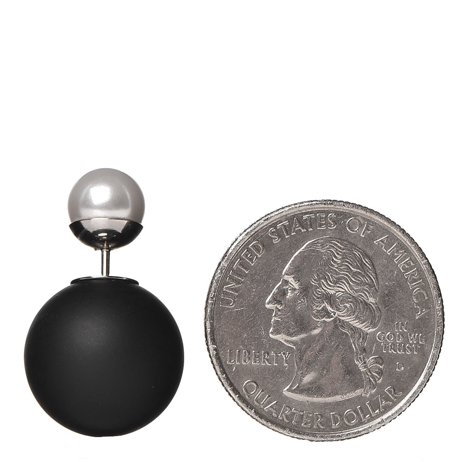 Christian Dior Mise En Dior Tribal Earrings Matte Black Pearl 2 of 4