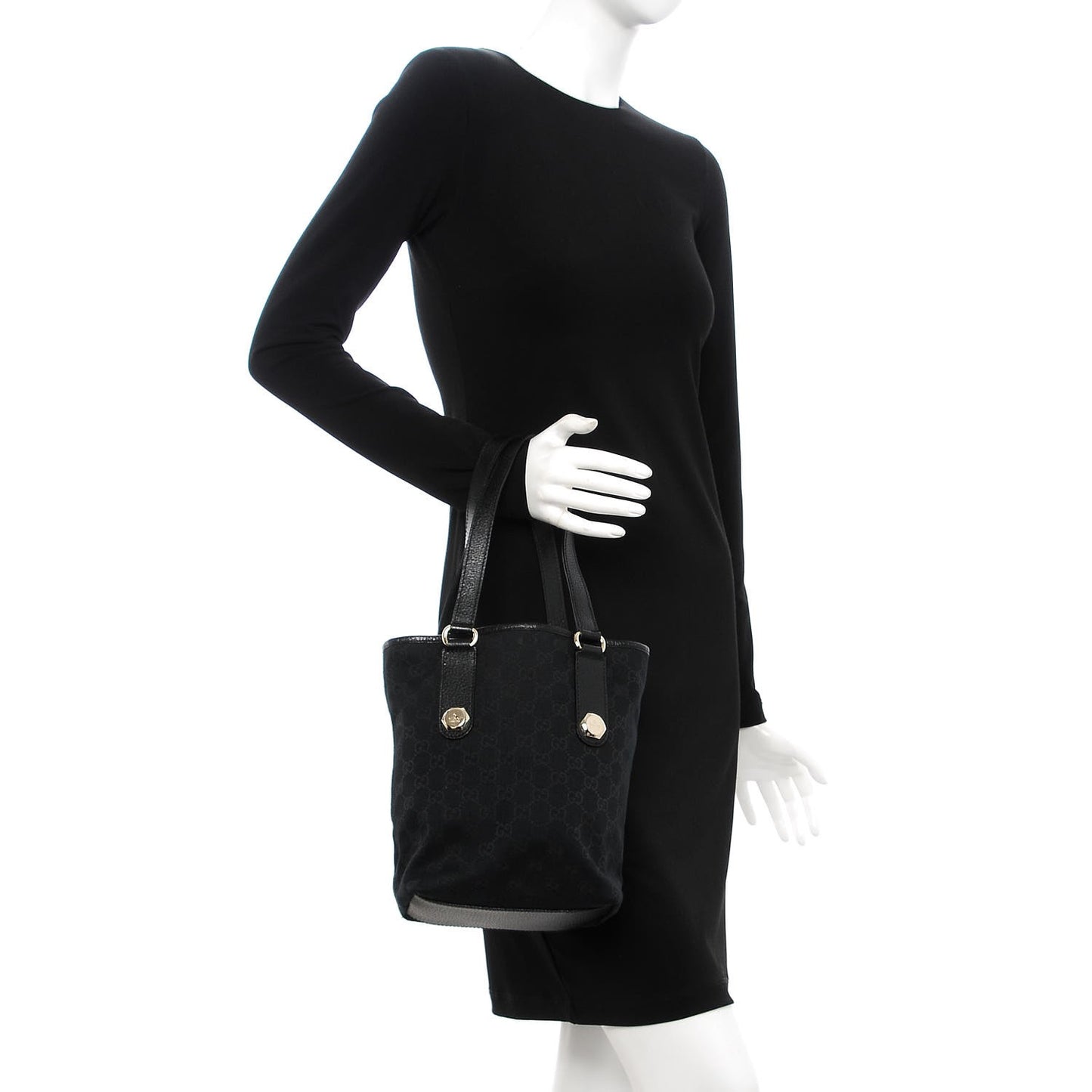 Monogram Small Charmy Tote Black