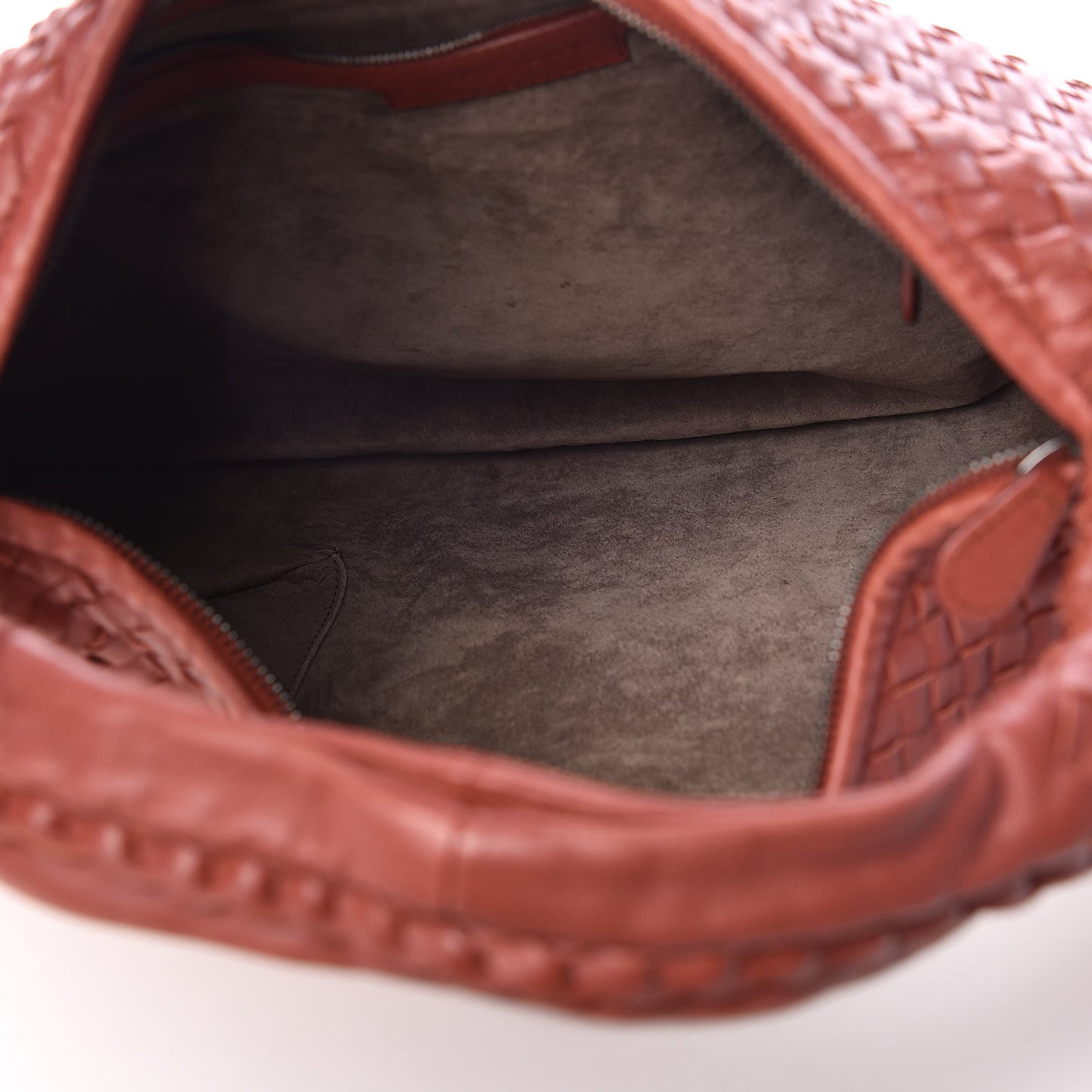 Nappa Intrecciato Large Veneta Hobo Brique