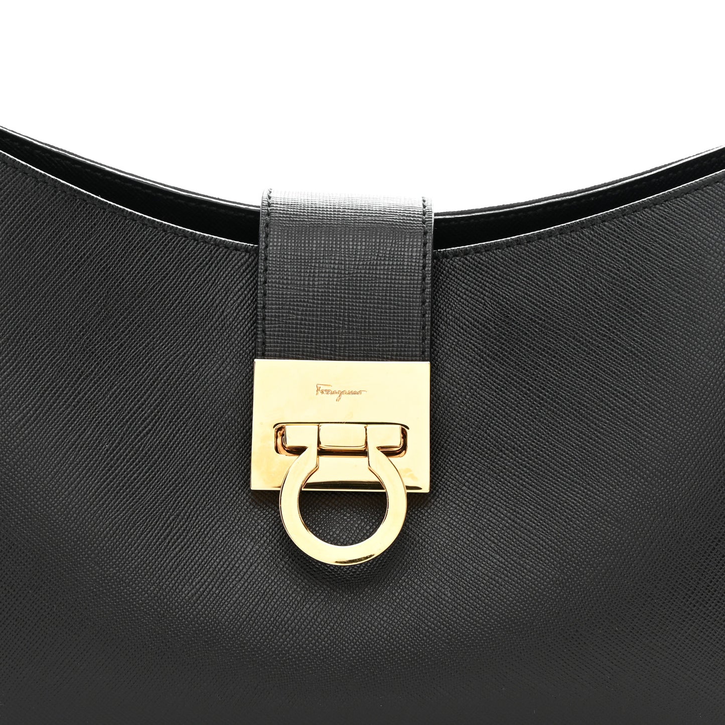 Saffiano Trifolio Shoulder Bag Black