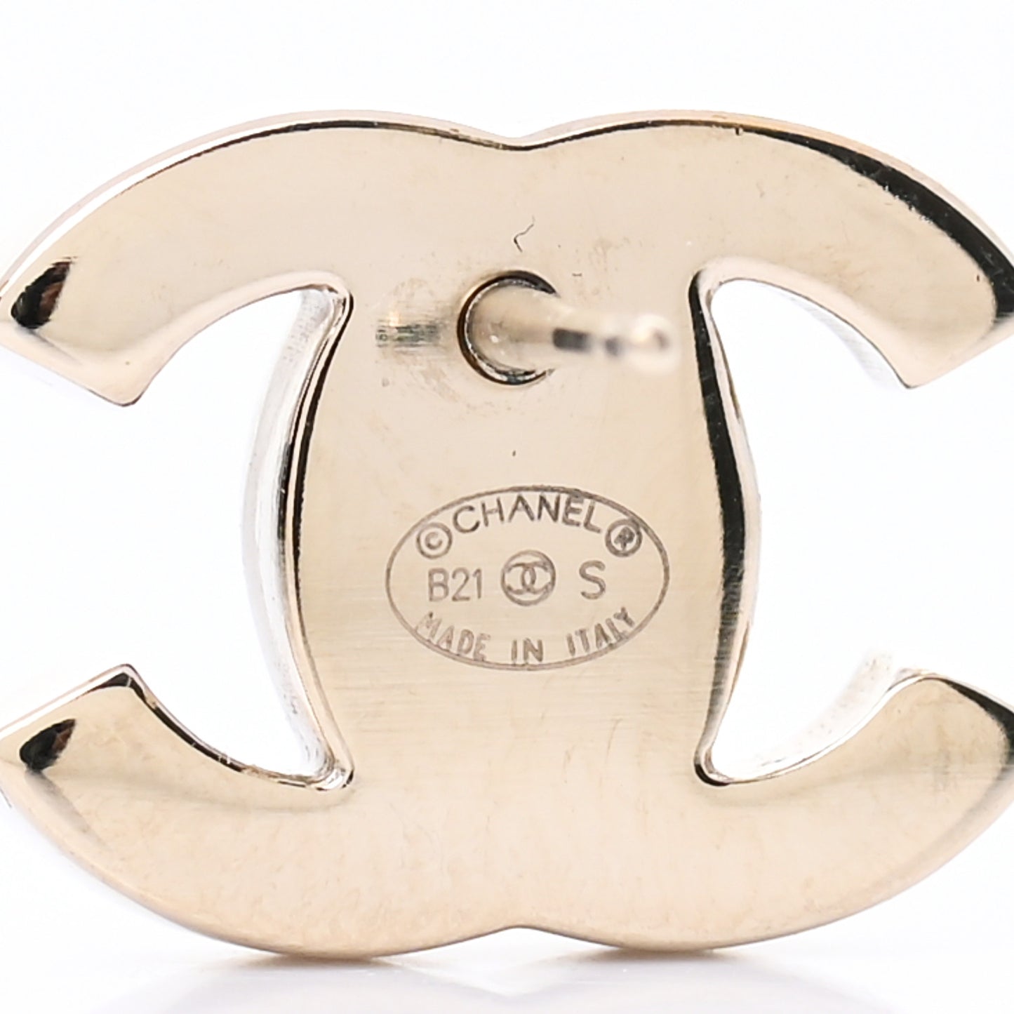 Metal CC Turnlock Earrings Gold