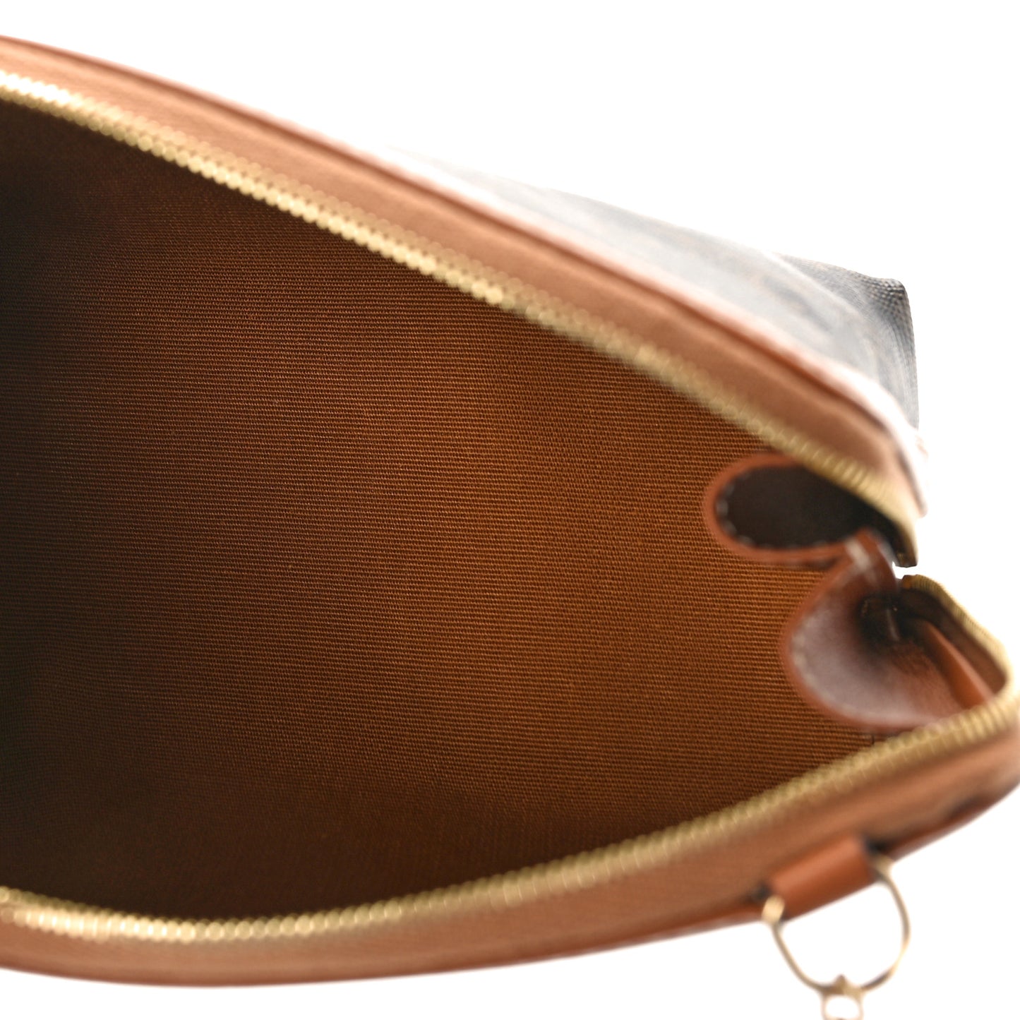 Triomphe Canvas Lambskin Clutch On Chain Tan