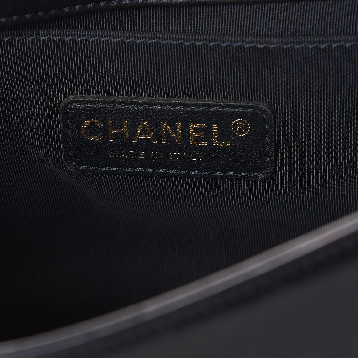 Chanel Lambskin Embossed Medium Boy Cube Flap Navy 6 of 11