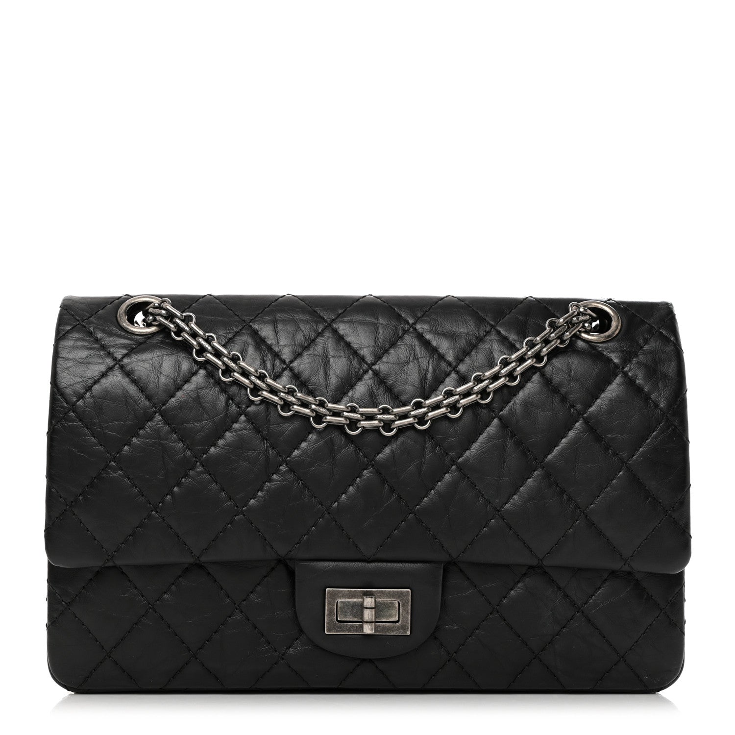 Chanel Aged Calfskin Quilted 2.55 Reissue 225 Flap Black 1 of 10