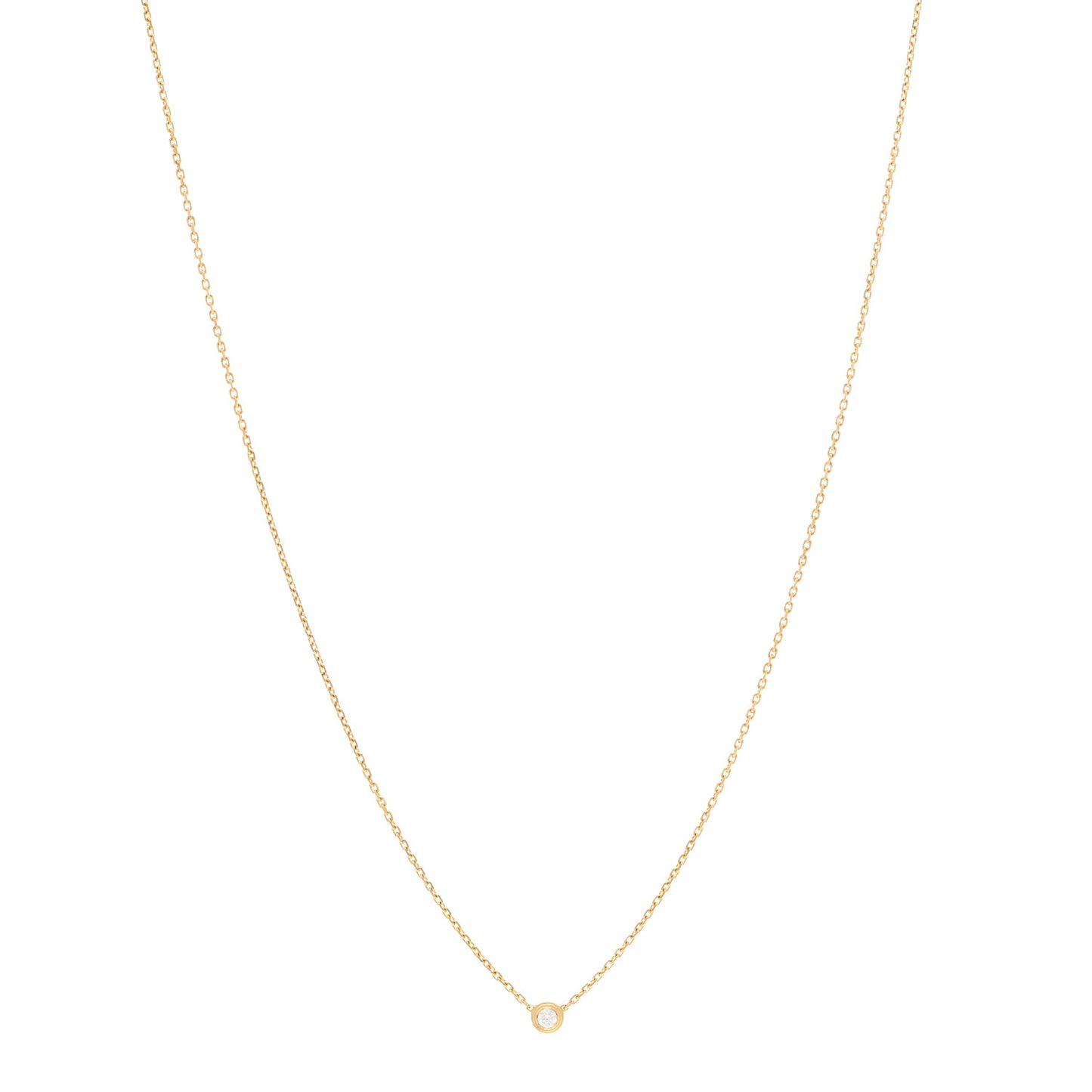 18K Yellow Gold Diamond XS D'Amour Pendant Necklace