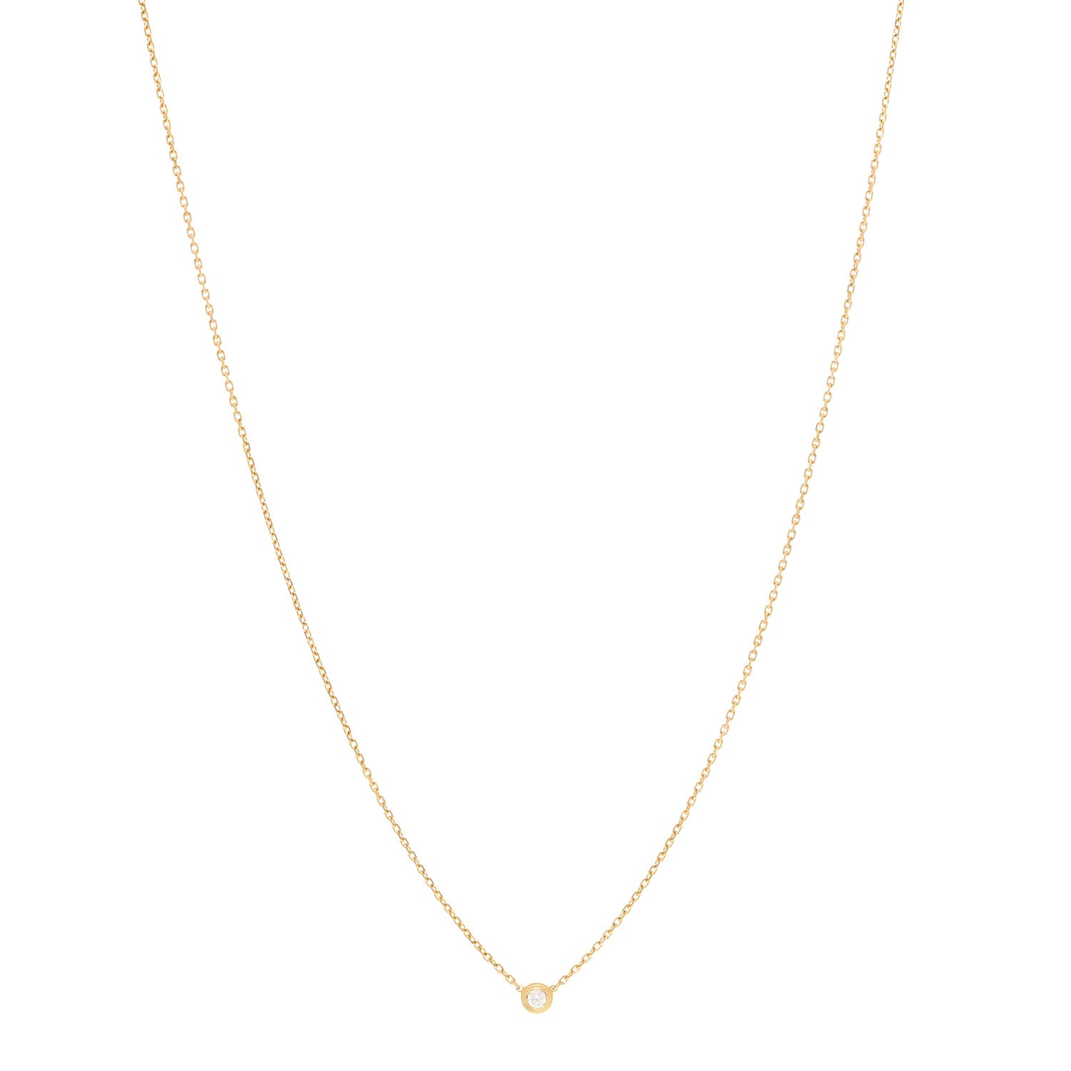 Cartier 18K Yellow Gold Diamond XS D'Amour Pendant Necklace 1 of 8