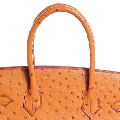 Hermes Ostrich Birkin 30 Cognac 5 of 29