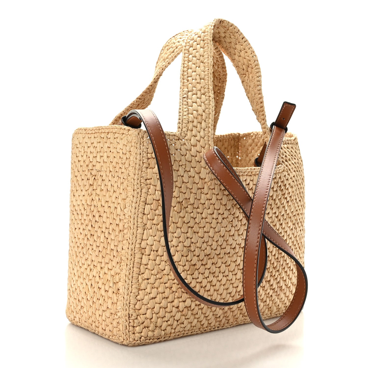Loewe Raffia Small Paula's Ibiza Logo Tote Natural Tan 5 of 17