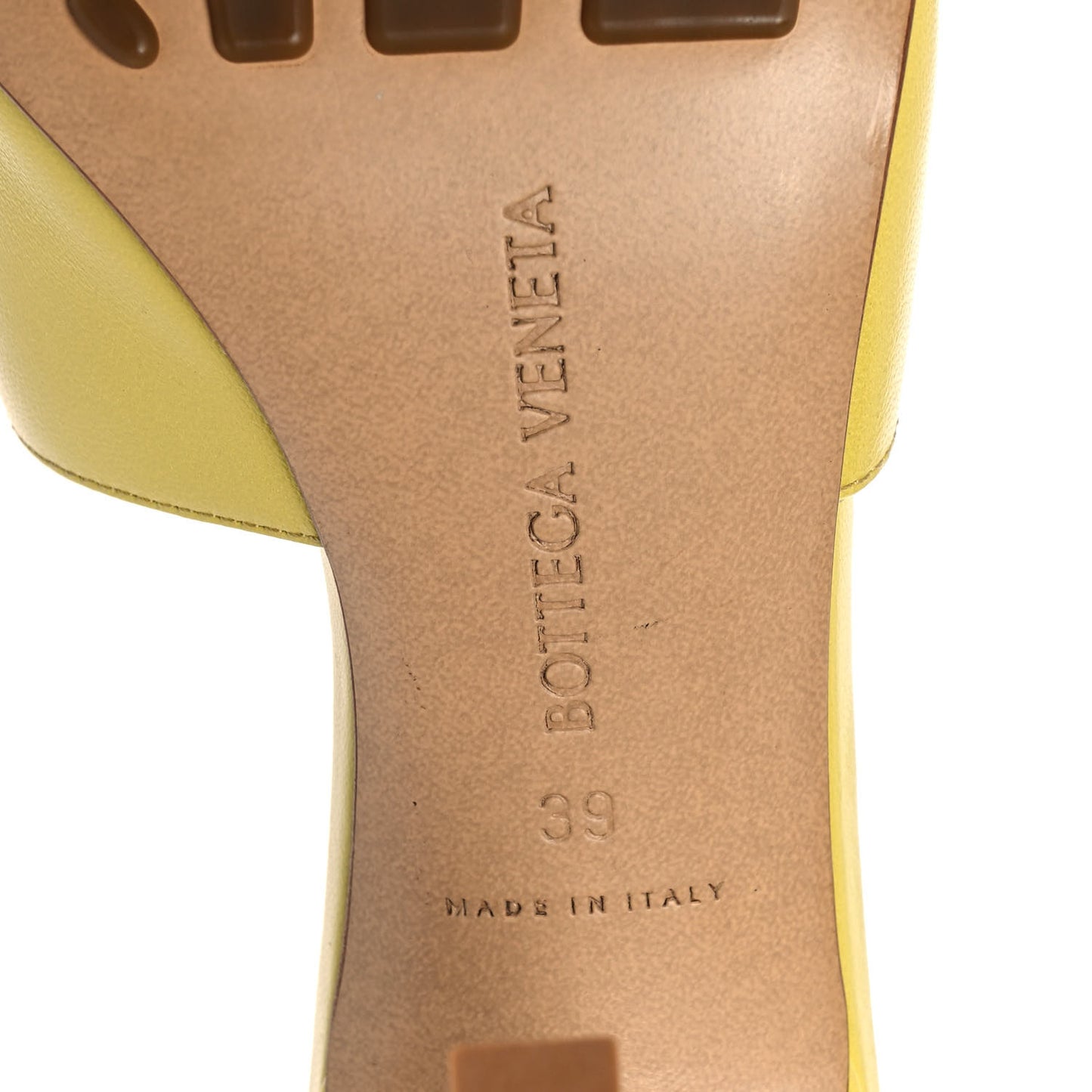 Lambskin Stretch Mule Sandals 39 Pear