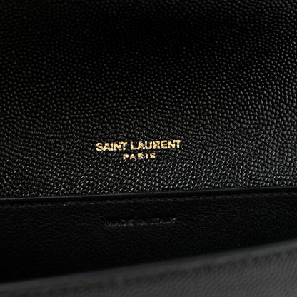 Saint Laurent Grain de Poudre Uptown Chain Wallet Black 6 of 11