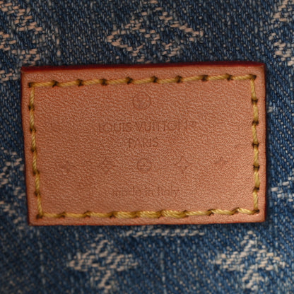 Louis Vuitton Monogram Denim CarryAll MM Blue 7 of 10