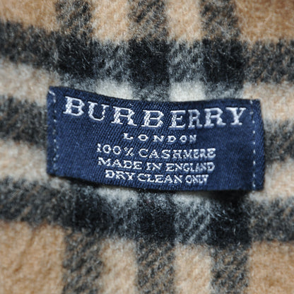 Burberry Cashmere House Check Fringe Scarf Camel 3 of 3
