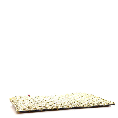 Valentino Garavani Glitter Rockstud Spike Zip Pouch Gold 4 of 7