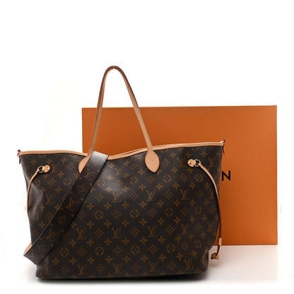 Louis Vuitton Monogram Stamped Inside Out Neverfull Bandouliere GM Beige 16 of 16