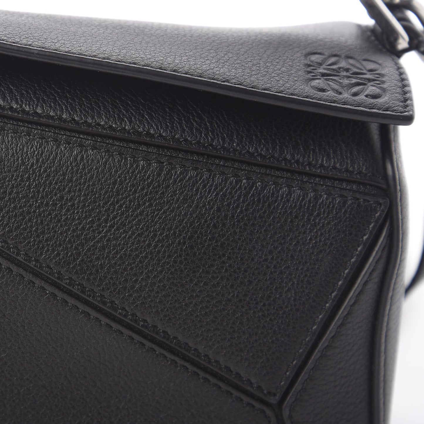 Calfskin Mini Puzzle Bag Black