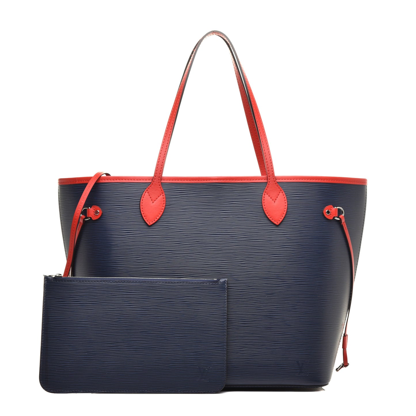 Epi Neverfull MM Indigo Coquelicot