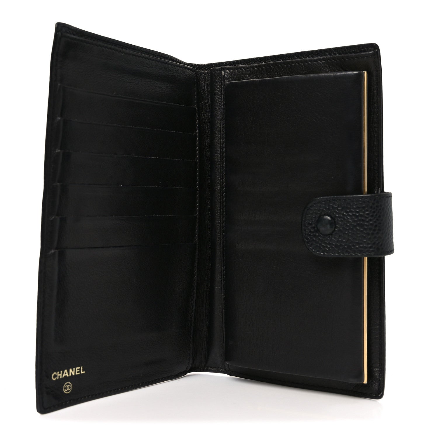 Chanel Caviar Timeless CC French Wallet Black 5 of 8