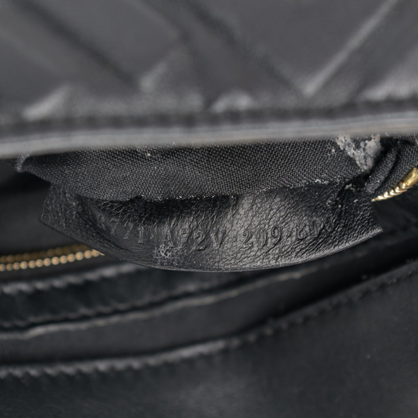 Nappa FF 1974 Embossed Large Baguette Black