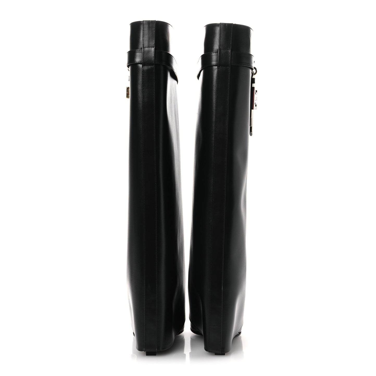 Calfskin Shark Lock Pant Boots 39 Black