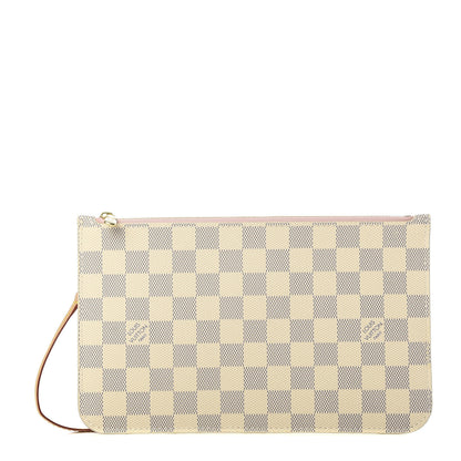 Louis Vuitton Damier Azur Neverfull MM GM Pochette Rose Ballerine 1 of 7