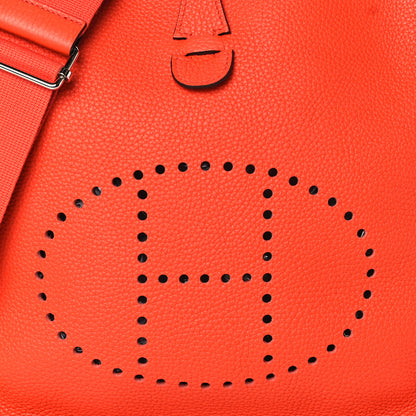 Hermes Taurillon Clemence Evelyne III PM Orange Poppy 8 of 10