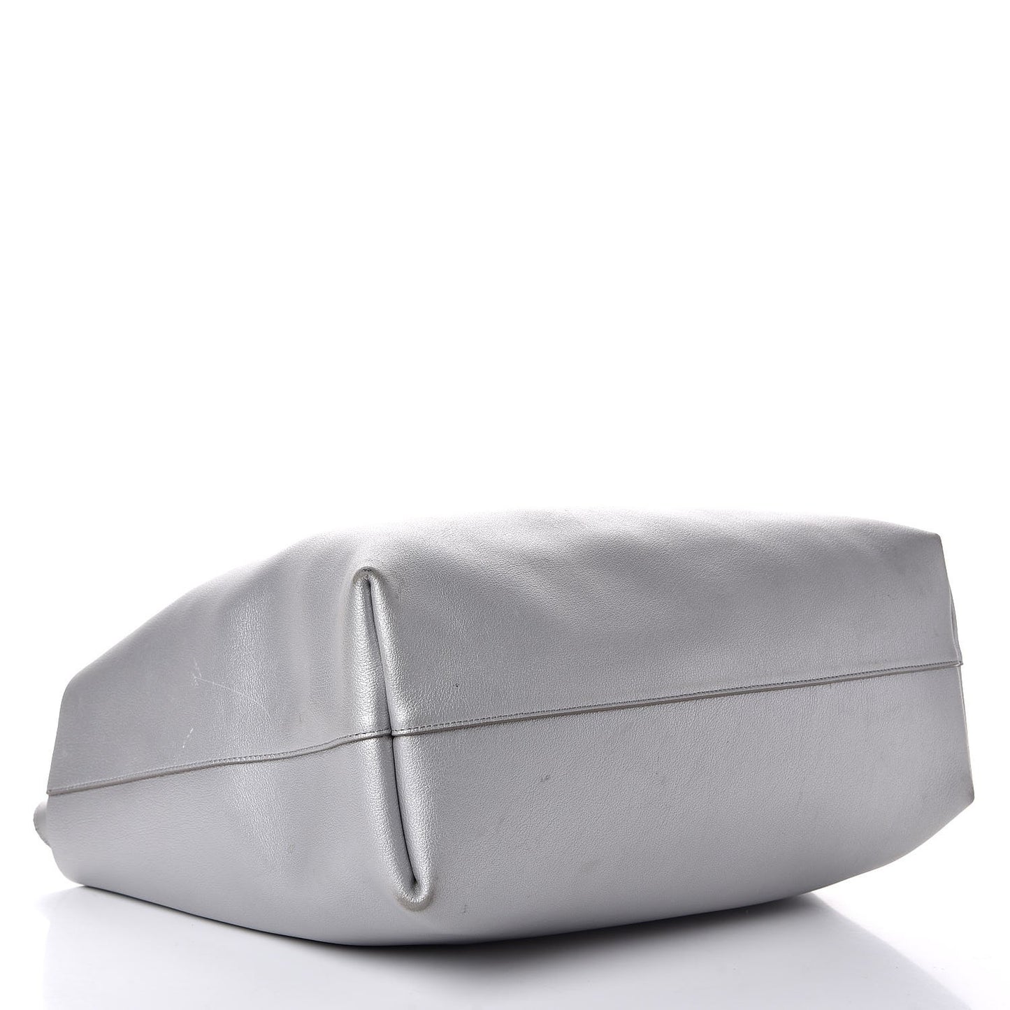 Metallic Calfskin Large Shopping Tote