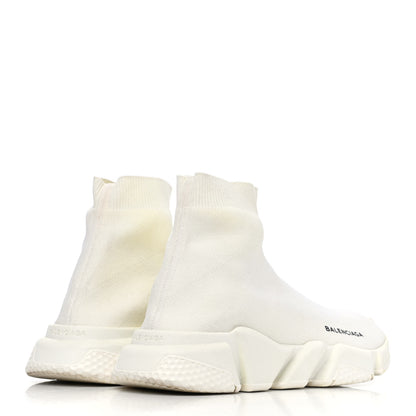 Balenciaga Neoprene Knit Womens Speed Sneakers 40 White 3 of 4